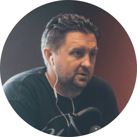 Man Wearing Earphones Man Wearing Earphones